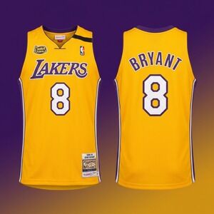 Mitchell & Ness Authentic Kobe Bryant #8 Lakers Jersey 1999-00 Gold Size 40 M